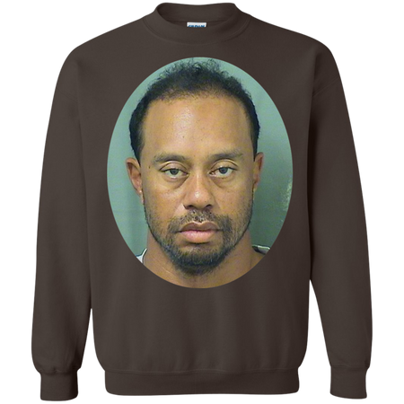 Tiger Woods Mugshot Shirt G180 Gildan Crewneck Pullover Sweatshirt 8 oz