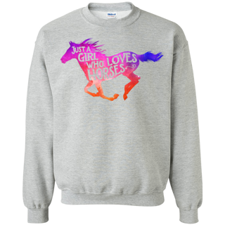 Just A Girl Who Loves Horse Riding Shirt G180 Gildan Crewneck Pullover Sweatshirt  8 oz.