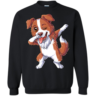 Dabbing Border Collie Dog Dab Dance Shirt G180 Gildan Crewneck Pullover Sweatshirt 8 oz
