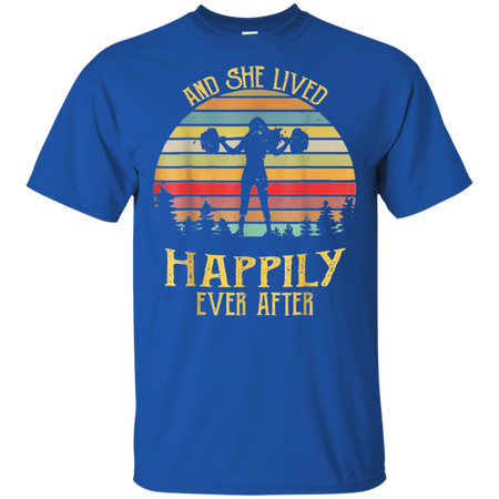 And She Lived Happily Ever After Weightlifting Shirt G200 Gildan Ultra Cotton T-Shirt