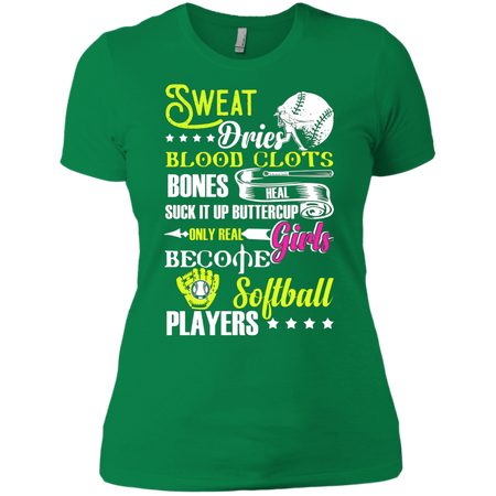 Only Real Girls Become Softball Players T Shirt