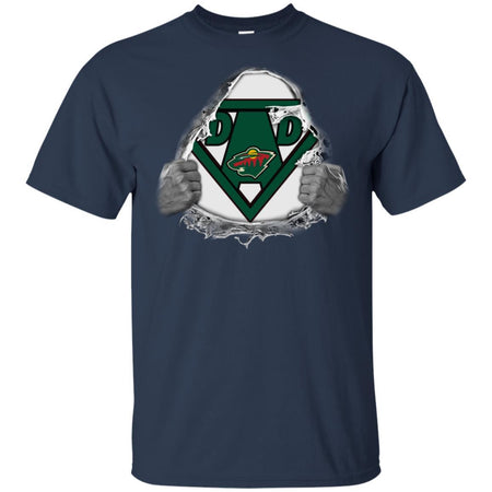 Dad Superman Fan Of Minnesota Wild Hockey T-Shirt VA06