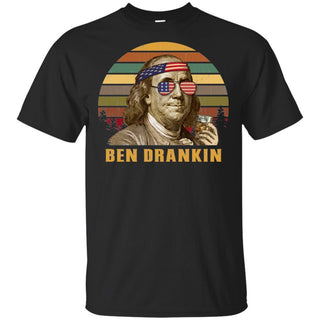 Ben Drankin Vintage Funny Benjamin Franklin T-Shirt 4th July Day VA06