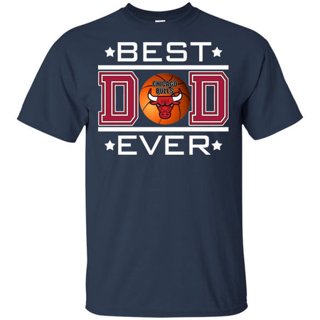 Best Dad Ever Chicago Bulls Basketball T-Shirt Gift For Dad HA06