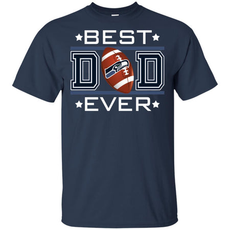 Best Dad Ever Seattle Seahawks Football T-Shirt Gift For Dad HA06