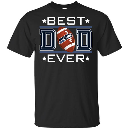 Best Dad Ever Seattle Seahawks Football T-Shirt Gift For Dad HA06