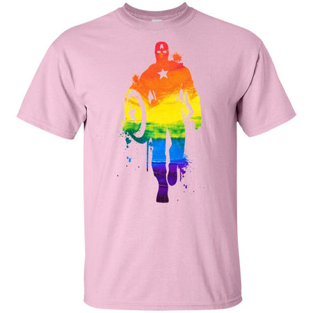 Captain America Rainbow LGBT Pride T-Shirt VA06