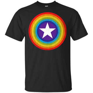 Captain America Shield LGBT Pride Month T-Shirt VA06