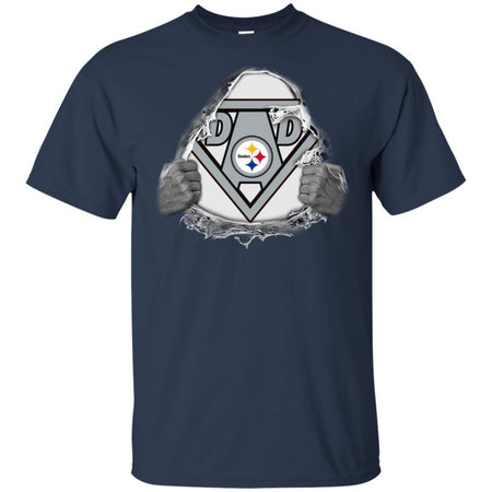 Dad Super Fan Of Steelers Football T-Shirt Amazing Gift For Dad VA06