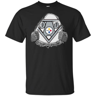 Dad Super Fan Of Steelers Football T-Shirt Amazing Gift For Dad VA06