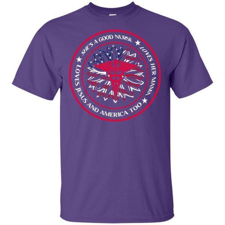 Good Nurse Love Mama Jesus And America T-Shirt 4th July HT206