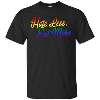 Hate Less Eat More LGBT Pride Month T-Shirt HA06