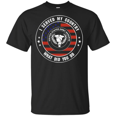 I Served My Country In US Army Reserve What Did You Do Veteran T-Shirt VA06