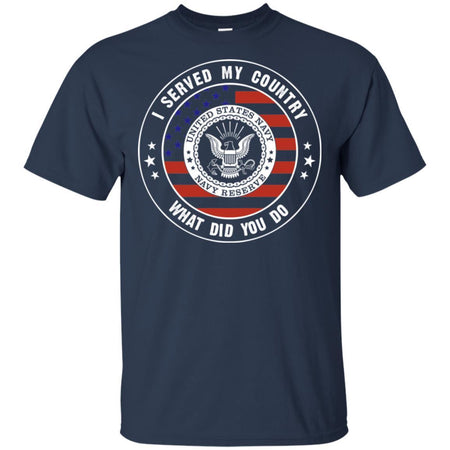 I Served My Country In US Navy What Did You Do Veteran T-Shirt VA06