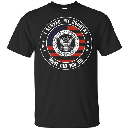 I Served My Country In US Navy What Did You Do Veteran T-Shirt VA06