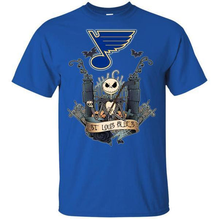 Jack Skellington St Louis Blue Champions 2019 Hockey T-Shirt VA06