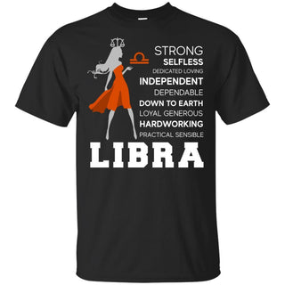 Libra Strong Selfless Independent Hard Working Funny Zodiac T-Shirt HT206