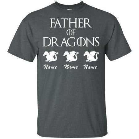 Personalize Kids Name GOT Father Of Dragons Funny T-Shirt For Dad HA06