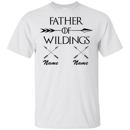 Personalized Name Kids Father Of Wildlings Funny T-Shirt For Dad HA06