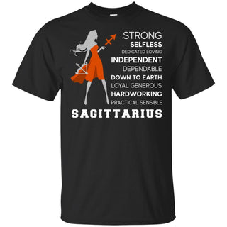 Sagittarius Strong Selfless Independent Hard Working Funny Zodiac T-Shirt HT206