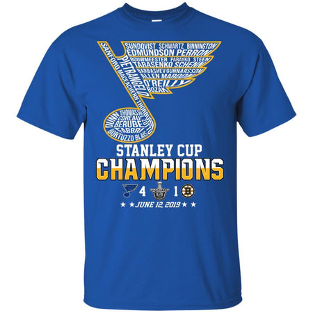 St. Louis Blues Champions Stanley Cup 2019 Team Name T-Shirt MN06