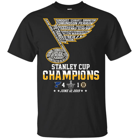 St. Louis Blues Champions Stanley Cup 2019 Team Name T-Shirt MN06