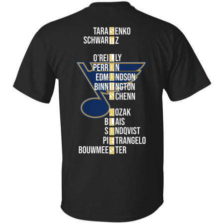 St. Louis Blues Stanley Cup Champions 2019 Player Names T-Shirt MN06
