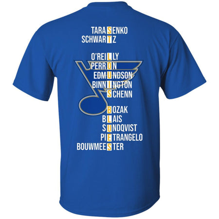 St. Louis Blues Stanley Cup Champions 2019 Player Names T-Shirt MN06