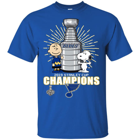 Stanley Cup Champions 2019 Snoopy Charlie Brown St Louis Blues T-Shirt VA06