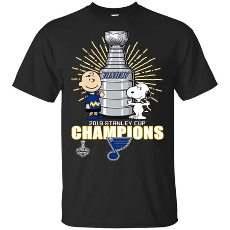 Stanley Cup Champions 2019 Snoopy Charlie Brown St Louis Blues T-Shirt VA06